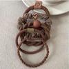 Simple and Stylish Leather and Rubber Hair Accessories for High Ponytails 5pcs
