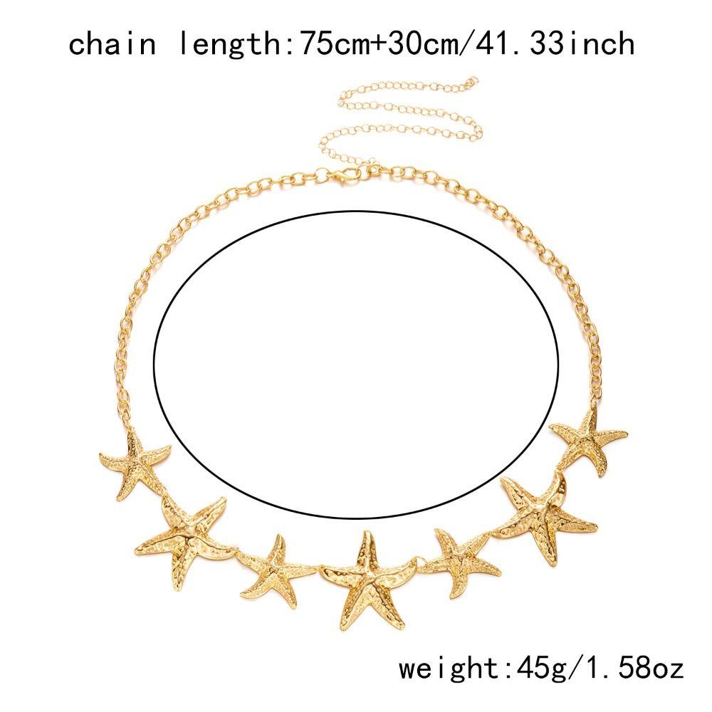 Sea Star Body Chain Imitation Pearl Jewelry Accessories Summer Shell Waist Link  Vacation