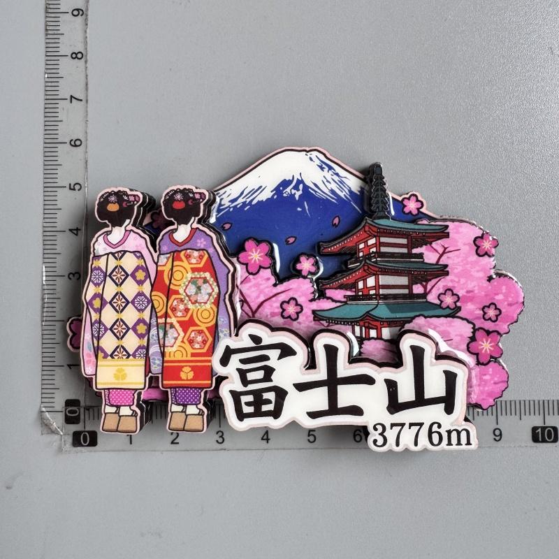

Японская наклейка на холодильник туристический сувенир гора Фудзи цветущая вишня ротанг гром дверь фонарь магниты на холодильник подарки