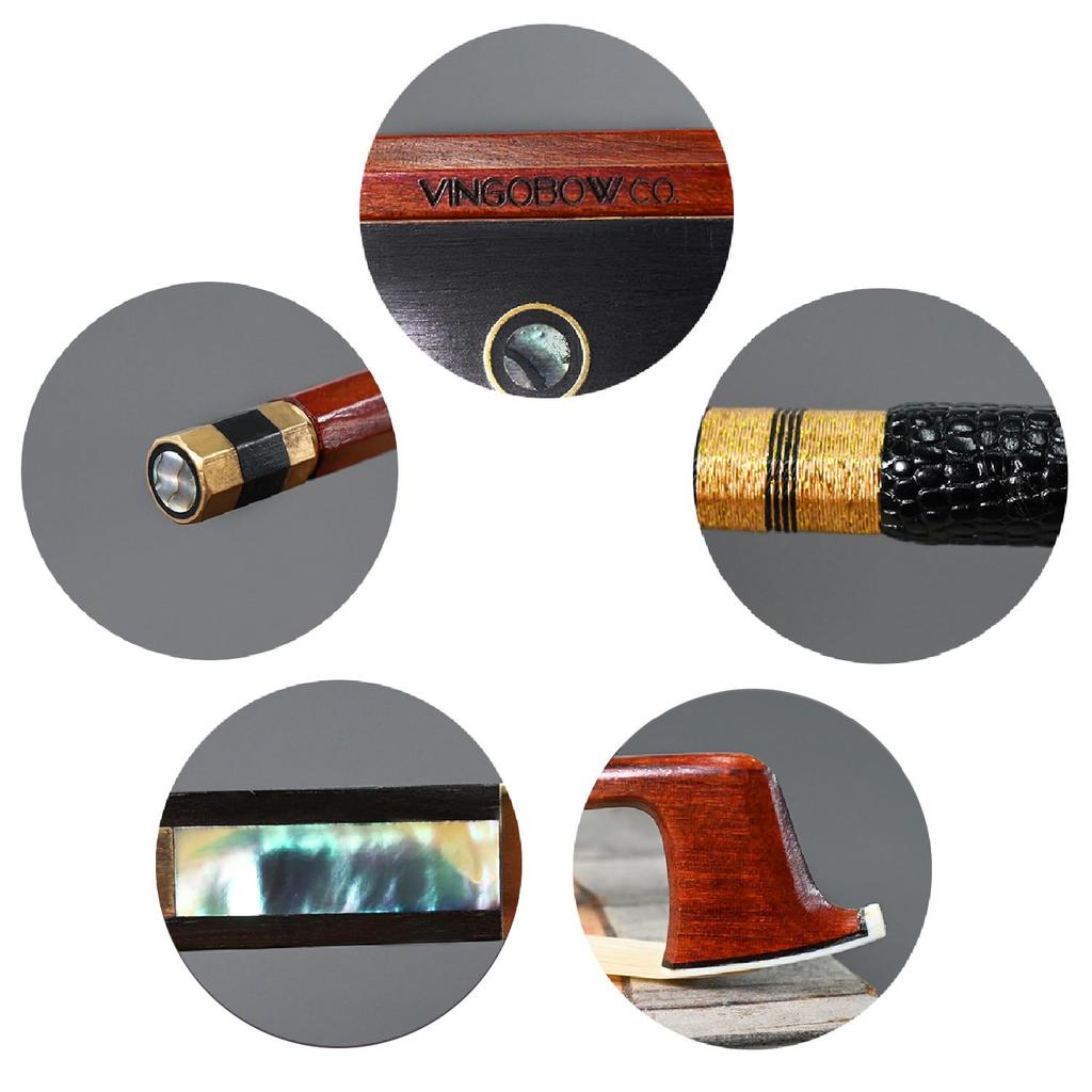 Pernambuco houslový smyčec Velikost mosazného kování Sladký zvukový model Pernambuco houslový smyčec [Populární model] 4/4