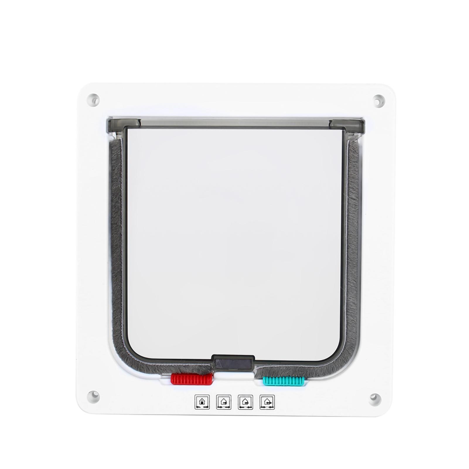 

Размер M 4-сторонняя запираемая дверца для кошек и маленьких собак для ухода за домашними животными белый