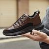 Spring Men's Versatile Crocodile Pattern Leather Sports Shoes - Breathable, Trendy, Douyin-Style