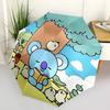 1pc Outdoor Umbrella with Cute Koala and Chick Print - Automatic Opening/Closing, Portable 3-Fold Design, 8-Rib Iron Frame - Perfect Gift for Fan