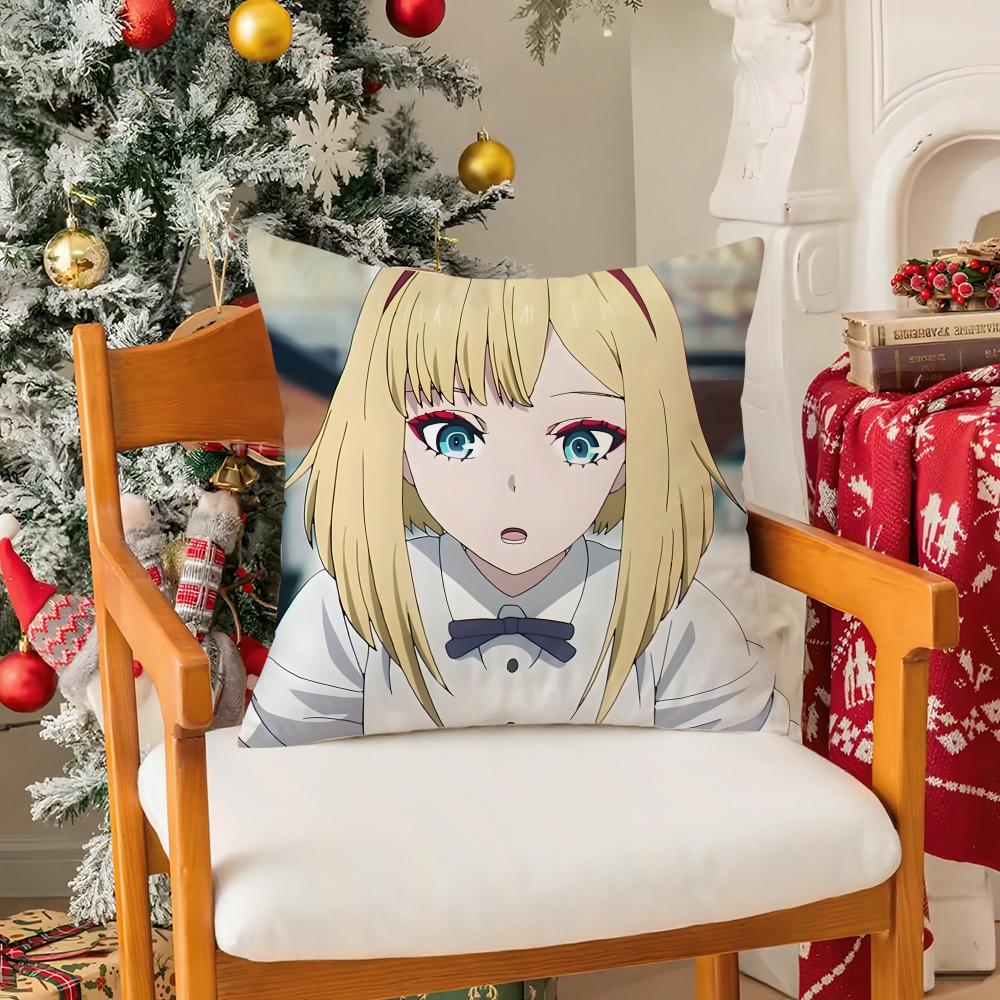 

Anime Takt Op Destiny Pillow Case Silky Short Plush with Invisible Zipper Dustproof Sofa Cushion Cover for Home Decor 12x12Inch