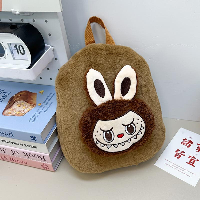 

Новый детский рюкзак Elf контрастного цвета, осенне-зимний, Flow City Paradise, креативная плюшевая сумка коричневый