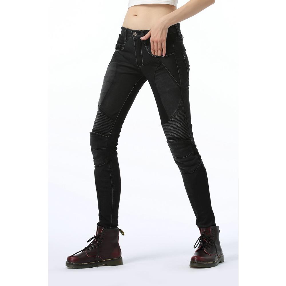 Summer Mesh Breathable Model, Locomotive Elastic Anti-drop Cycling Pants, Motorcycle Jeans for Women