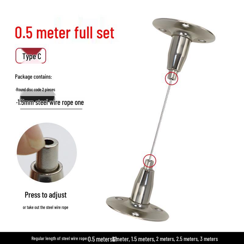 Double-headed 304 Stainless Steel Hanging Wire for Signs and Light Fixtures