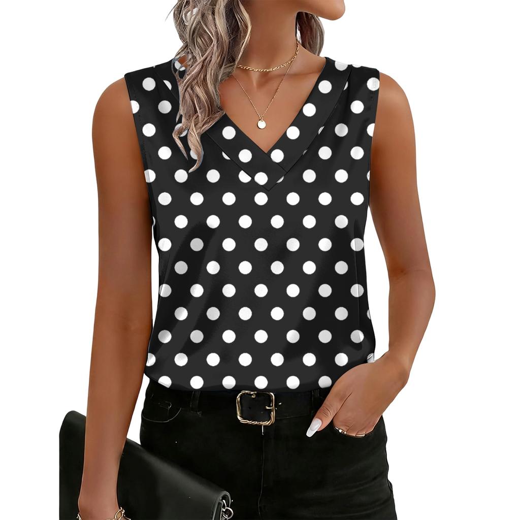 Women's fashionable polka dot printed blouse