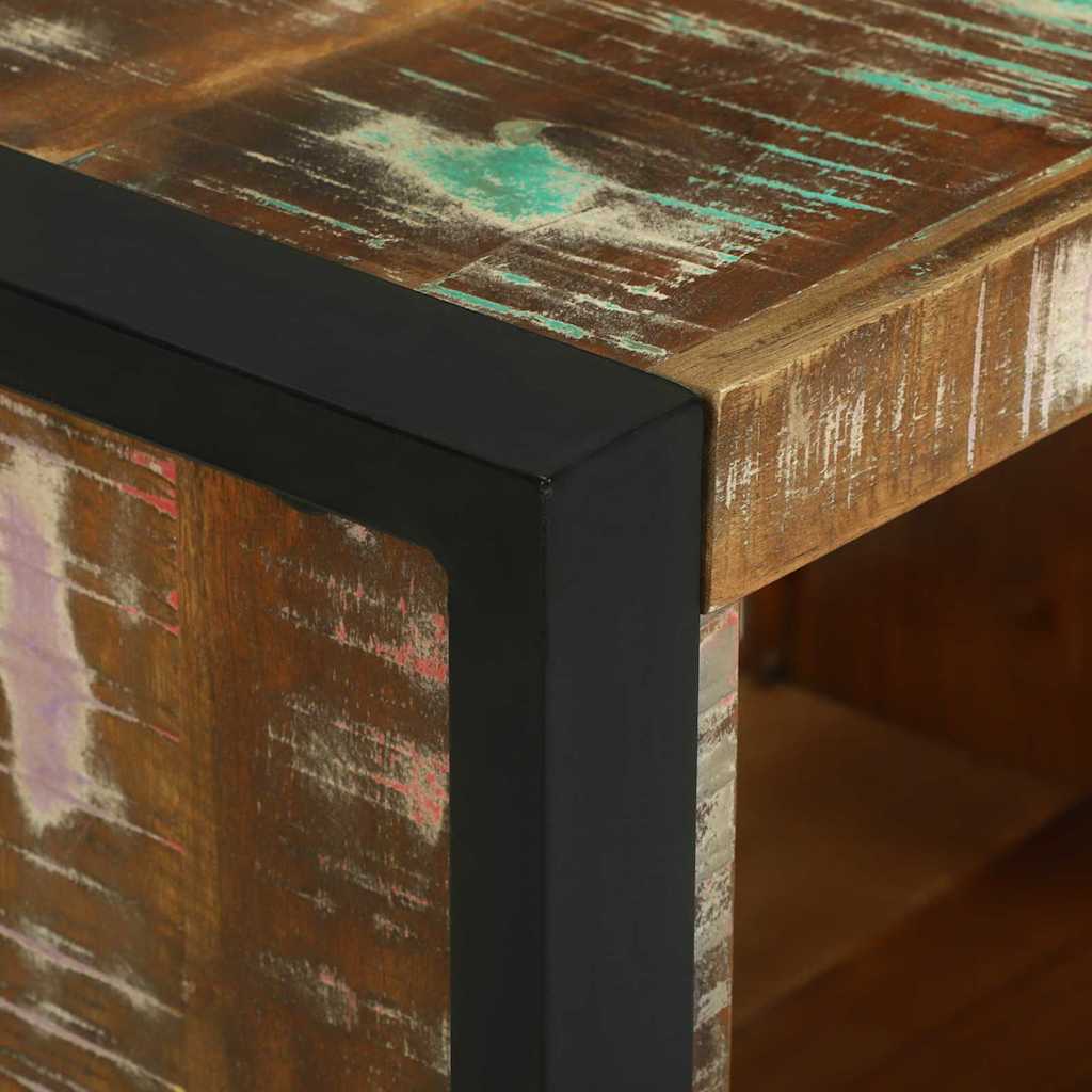Wall Cube Brown 55 X 35 X 40 Cm Solid Upcycled Wood