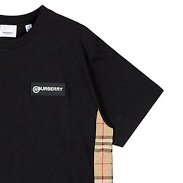 Burberry Drop Shoulder Sleeve T Shirt Women's Black 80245451