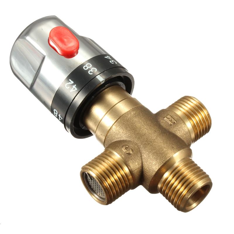 Miscelatore Termostatico Regolabile Rubinetto Controllo Temperatura Acqua Bagno Cartucce Rubinetto Tubo Ottone Rubinetto Termostatico