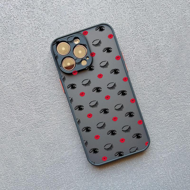 Creative Eyes Eyelash Phone Case For iPhone 11 12 13 Mini Pro Max 15 Pro Max 14 16 Pro Max Plus X XS XR 7 8 Plus SE2 Back Covers