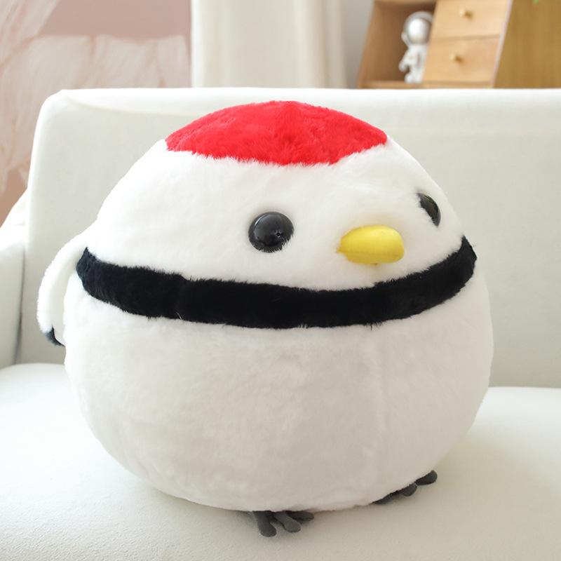 Cute Round Ball Red-crowned Crane Doll Plush Toy Cute Eagle Doll Boy and Girl Gift Rag Doll