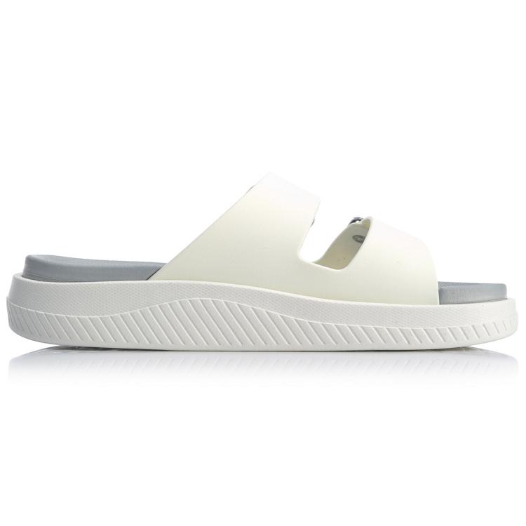 Li Ning Clap Comfortable EVA Quiet Slide Slippers Men's Standard White AGAQ001-4