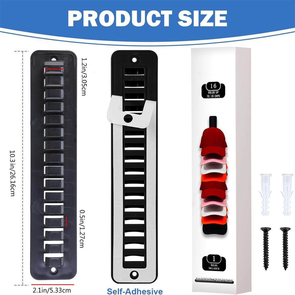 Stabiles ABS-Materialien Hutaufbewahrungsregal mit eleganten Designs Platzsparende Kappenaufbewahrungslösung für Heimzubehör