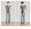 Elegant Beaded Neck Tencel Linen Vest & Wide-Leg Pants Set for Women - Spring Collection