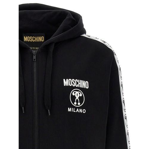Moschino Mens Question Mark Logo Hoodie