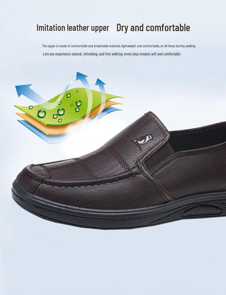 Mocassins Décontractés en Cuir pour Homme - Semelle Souple, Imperméables, Antidérapants Chaussures de Chef