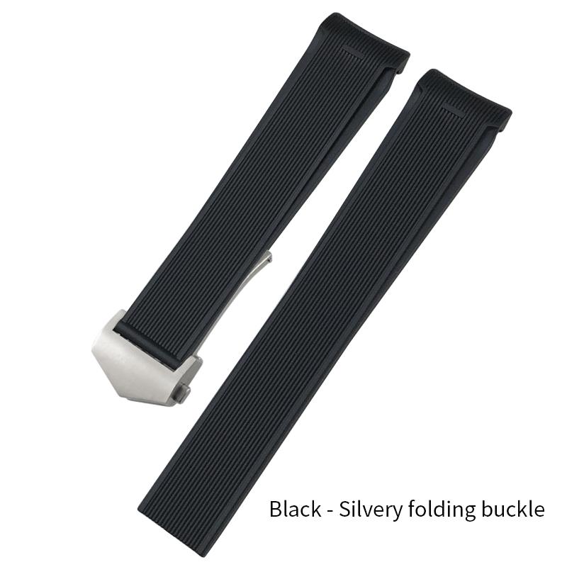 20mm 22mm High Quality Natural Rubber Watchband for TAG Heuer Aquaracer 300 WAY201A WBP5110 Diving Watch Strap Silicone Bracelet