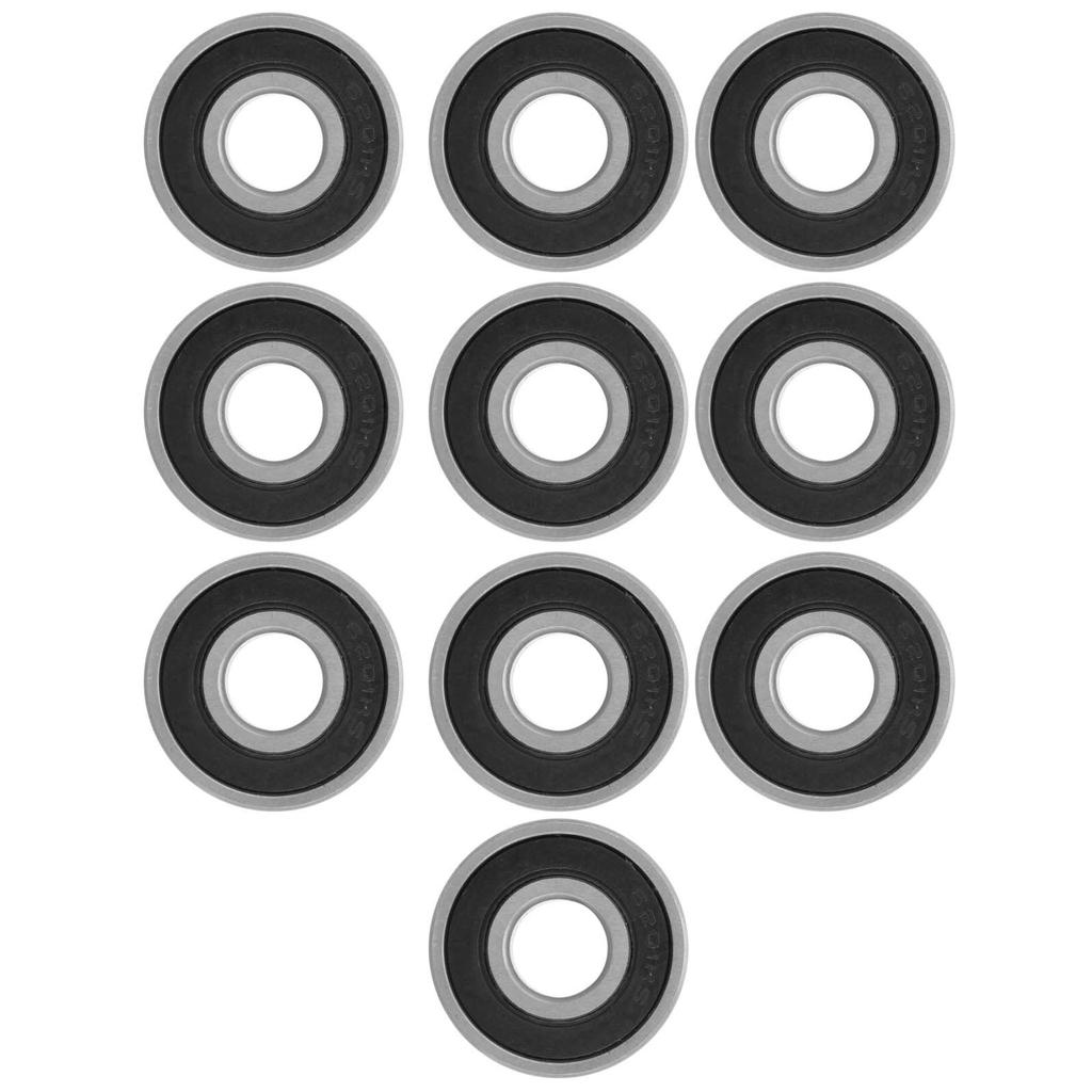 10Pcs 6201‑RS Bearing Steel Deep Groove Ball Bearing 12mm