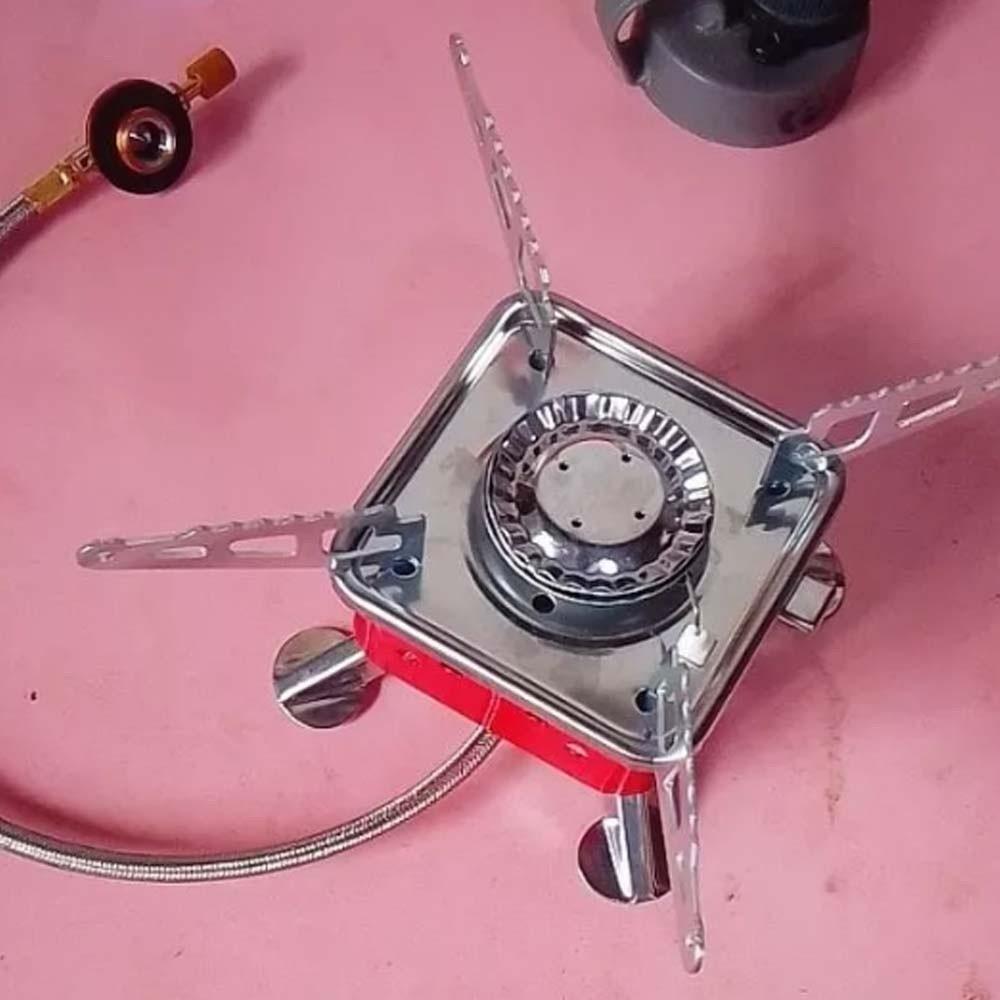 High Power Folding Gas Burner 2800W Fondue Gas Cooker Square Cassette Stove Outdoor BBQ