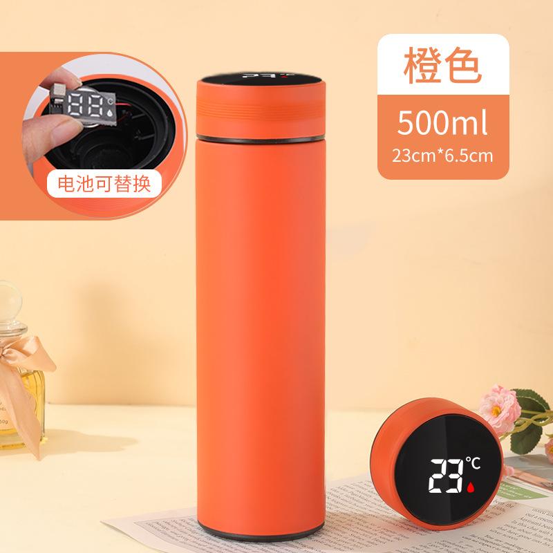 Classic Intelligent Display With Replaceable Battery 500ML Hot Water Thermos Thermal Cup Coffee Mug Tea Bottle Office Business