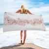 Floral Beach Towel Microfiber Quick Dry Botanical Flower Bath Towel Oversized Sand Free Travel Swim Towels Gift for Women Girl