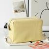 Makeup Bag Solid Color Large Capacity Zipper Closure Cosmetic Pouch Skin Care Product Travel Storage Pouch
