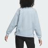 Adidas Future Style Crew Sweatshirt Reflective Stripes Sports Casual Pullover Round Neck Women Sweatshirt Light-Blue IM8954