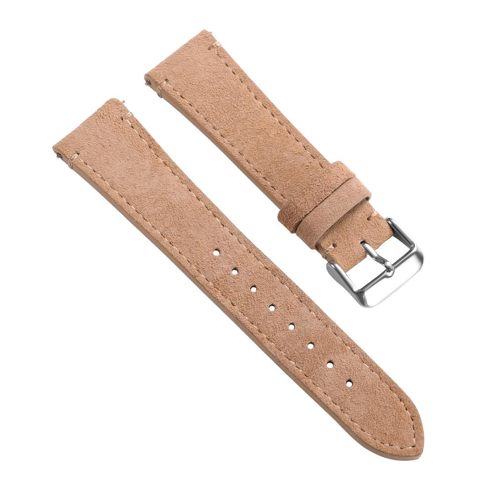 Genuine Suede Watchband 20mm 22mm for Omega for Casio for Seiko for Huawei Watch Gt2/3/4 Vintage Handmade Stitching Bracelet