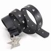 Simple Women Alloy Star Shape Belt Solid Color Waist Decoration Gift Fashion