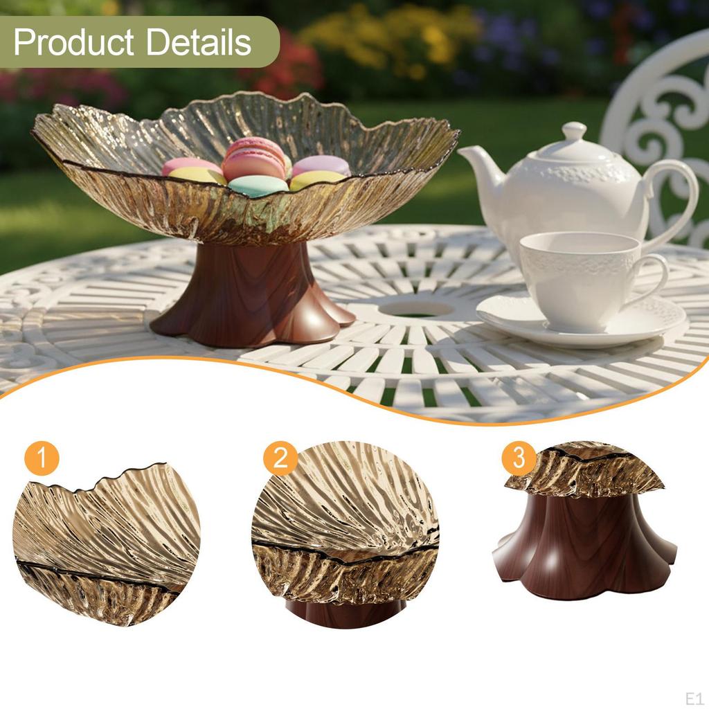 Pedestal Fruit Bowl Food Snack Storage Tray Decorative Multifunctional Holder for