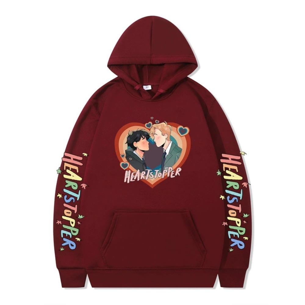 Heartstopper Hoodie Sweatshirt für Damen Herren Nick und Charlie Hoodie Sweatshirt Cool Unisex Kapuzenpullover