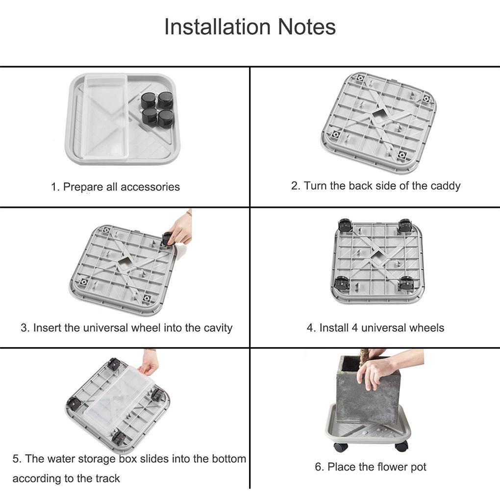 Kwadratowa Paleta Podstawka pod Doniczkę Stojak na Doniczkę Wewnętrzny Zewnętrzny Balkon Doniczka Bonsai Spodek Taca do Zbierania Wody Artykuły Ogrodnicze