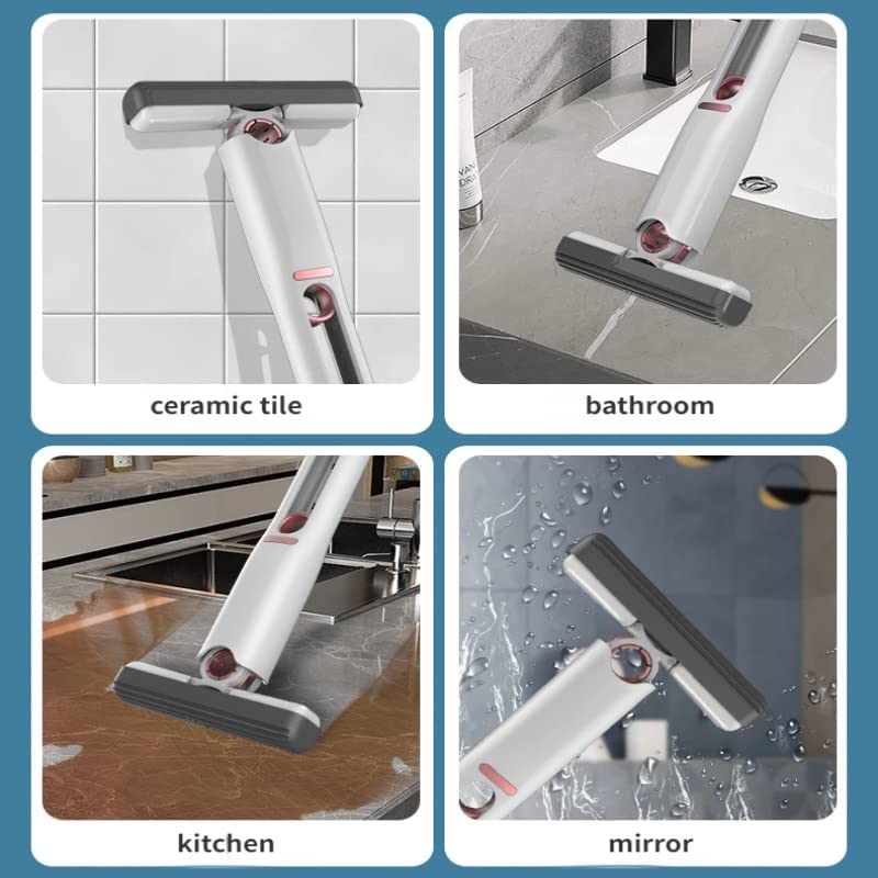Portable Squeeze Mop Mini Cleaning Mops Handheld Kitchen Desk Bathroom Window Glass Sponge Cleaner Home Cleaning Tools