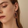 Elegant Wooden Earrings Geometric Design Lightweight And Comfortable Great For Enhancing Fall And Winter Fashion Styles