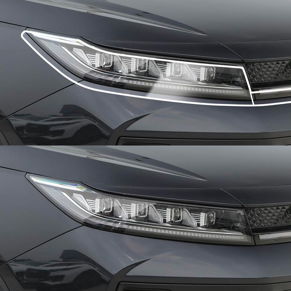 Premium High-Gloss Smoke Black TPU Car Headlight Protection Film for Exeed LX 2019-2026 Pre-Cut PPF Anti-Scratch Vinyl Kit