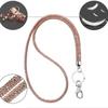 Glitter Bright Rhinestone Card Lanyard Lightweight Crystal Neck Strap  Office Card