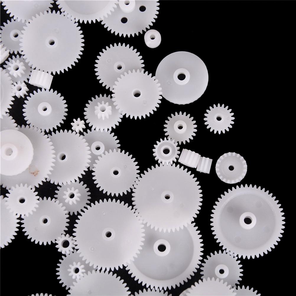 58Pcs 58 Styles Plastic All Module 05 Robot Parts Reduction Gear Bag Toothed Wheels WSFS Gears DIY Motor Gear Accessories