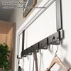 Metal Over-the-Door Hook Rack with 6 Hooks for Clothes, Coats, Hats, and Towels - No Punching Required, Ideal for Home, Bathroom, and Kitchen
