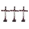 10pcs Wooden Ornament Tabletop Ornament Standing Crucifix Decoration