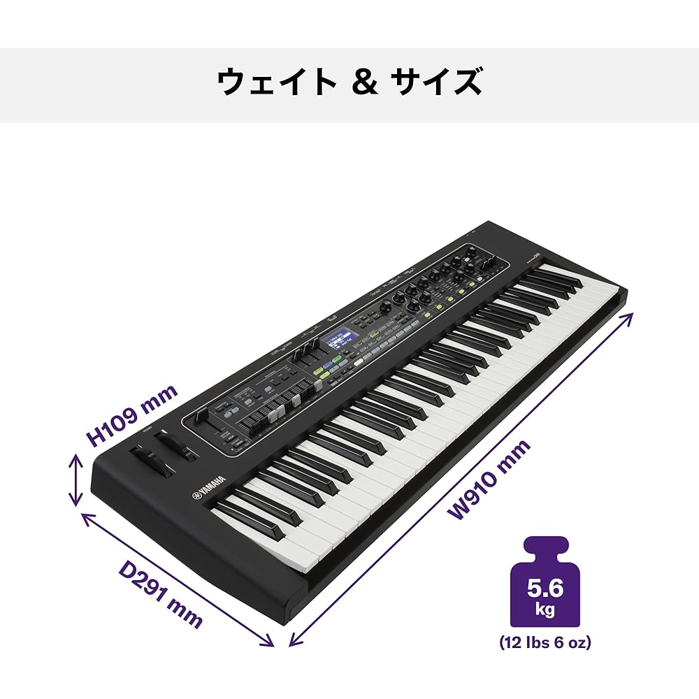 YAMAHA Yamaha Stage Keyboard, 61 Keys, Built-in Speaker, Battery Powered, Lightweight, Compact CK61