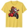 Santa Claus Reindeer Motorcycle Christmas Holiday Unisexs TShirt Gift