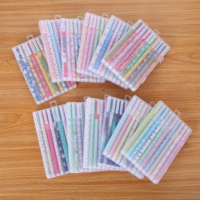 1 Cutie /10 Bucăți Pix Gel Colorat Colorat Animal Stea Înstelată Marker Text Floral Papetărie Articole de Birou Școlare Cadou Cu Cutie