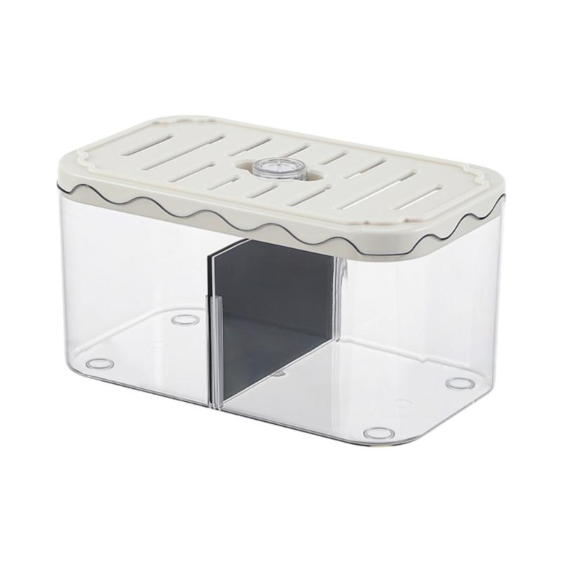 Tabletop Fish Tank Aquarium Breeding Box with Removable Divider Box for Shrimp Baby Fishes Guppy Accessories