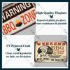 BBQ Warning Metal Tin Sign Oven Vintage Wall Decor Plaque Painting Barbecue Shop Restaurant Craft Pub Home Decor 20x30cm