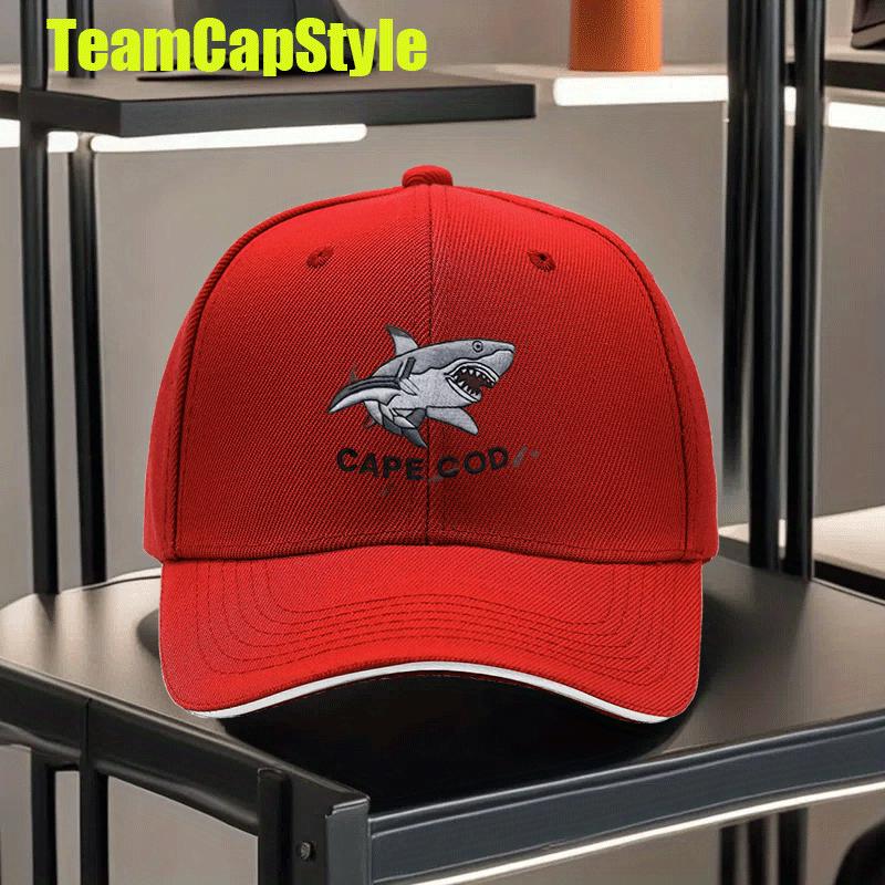 Shark Cod Printing Baseball Cap Polyester Outdoor Breathable Unisex Adults Adjustable Cap