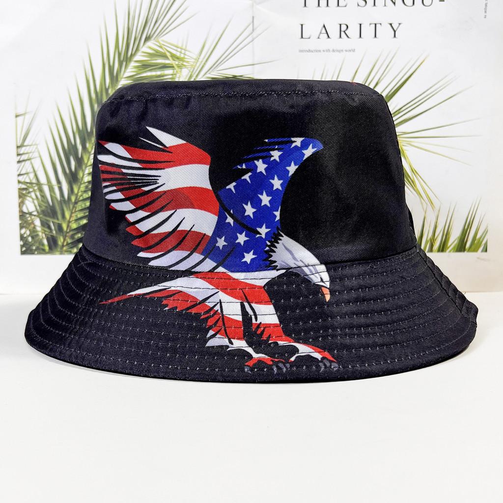 Ausgebleichte Print Flache Kappe Mit Breiter Krempe Sonnenschutz Für Outdoor-Fans