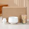 4PCS Bamboo Ceramic Matcha Whisk Set Reusable Match Bowl New Japanese Matcha Tea Set  Stirring