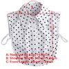 Women's Stylish False Collar Detachable Half Shirt Blouse False Collar Polka Dots Shirt Dickey for Women Girls Fuax Cols